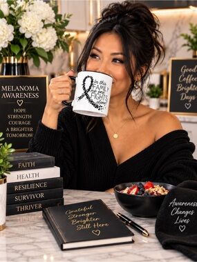 Custom “In This Family” Melanoma Cancer Support - 11oz Ceramic mug